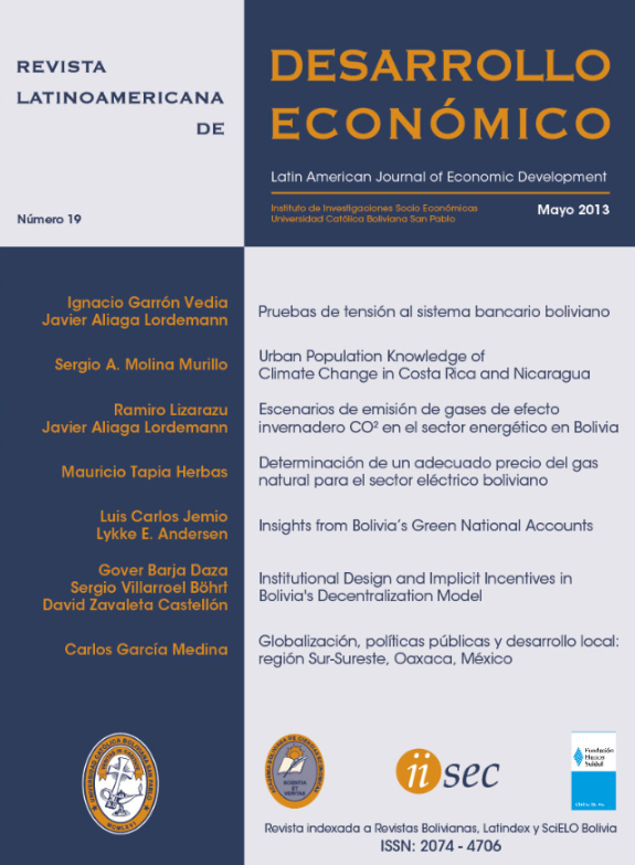 					Ver 2013: Revista Latinoamericana de Desarrollo Económico No. 19
				