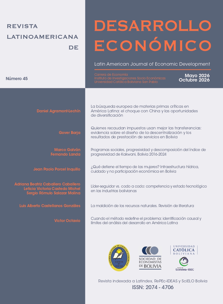 					Ver Vol. 24 Núm. 45 (2026): Revista Latinoamericana de Desarrollo Económico No. 45
				
